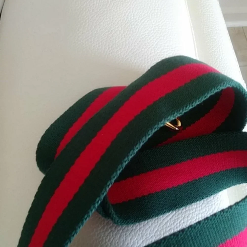 EXTRA THICK RED/GREEN CROSSBODY ADJUSTABLE STRAP - Picture 3 of 6